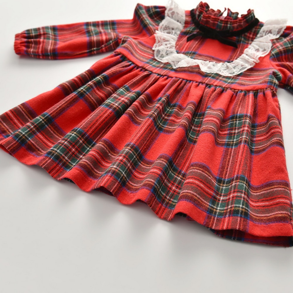 Kid's Tartan Pattern Dress
