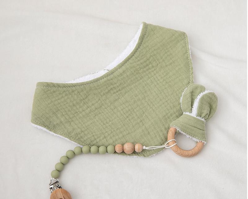 Baby Teether and Triangle Scarf Set
