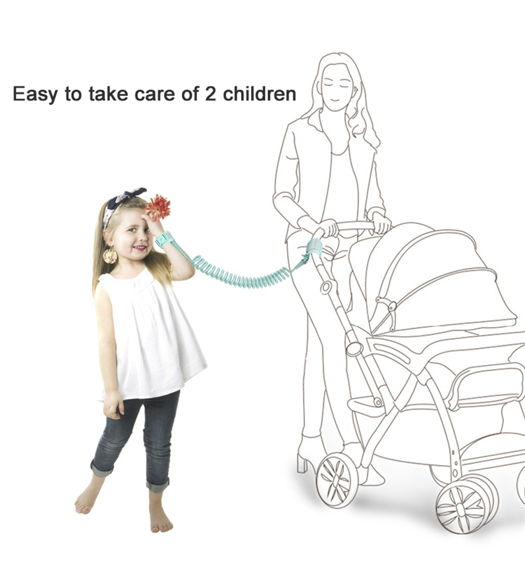 Anti-Lost Kid's Wrist Leash with Magnet Inductive Lock