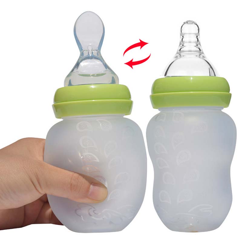 Spoon Style Silicone Baby Feeding Bottle